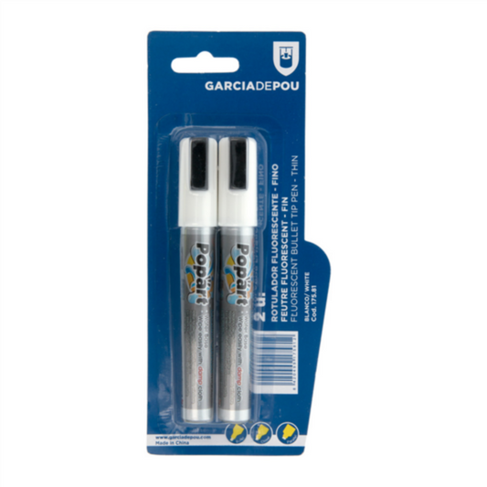 FEUTRE CRAIE BLANC LOT DE 2