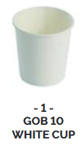 Gobelet carton Blanc