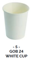 Gobelet carton Blanc